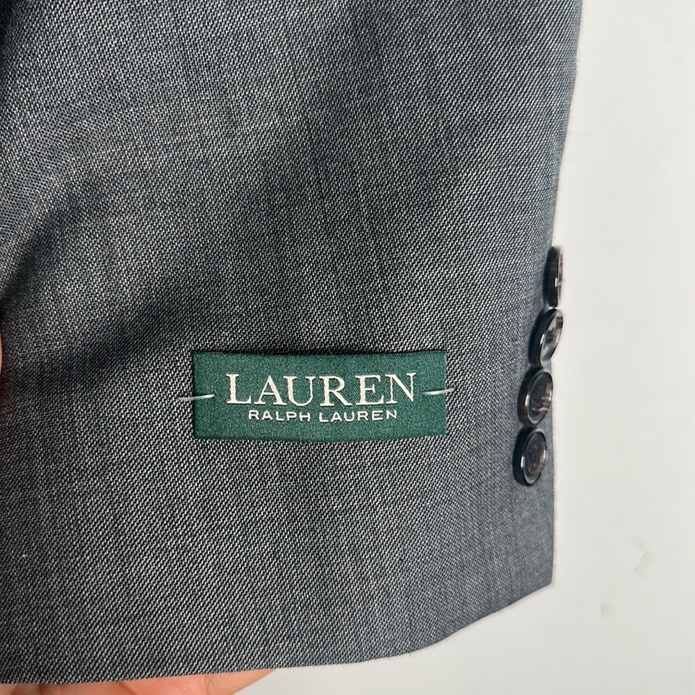 Lauren Ralph Lauren gray wool blend blazer size 46R - Picture 5 of 9